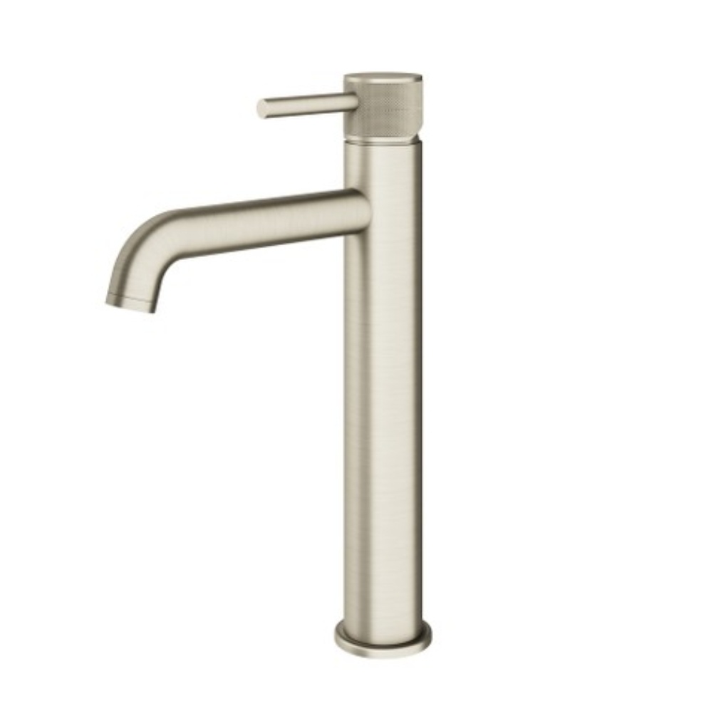 Product Cut out image of the Abacus Iso Pro Brushed Nickel Tall Mono Basin Mixer